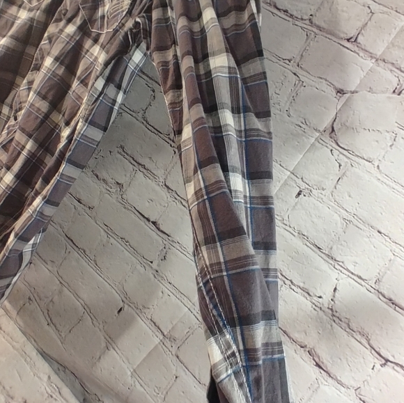 BKE Buckle BLACK Western Snap Button Plaid Grey Shirt L - Picture 14 of 16